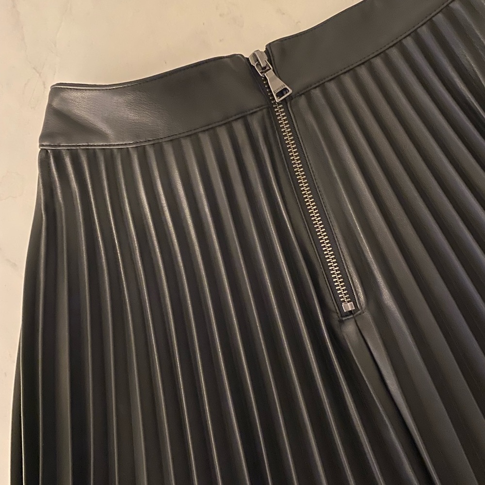 Pleated Pleather skirt
